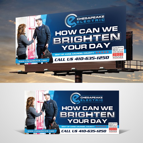 Chesapeake Electric Billboard Design by RED DOT