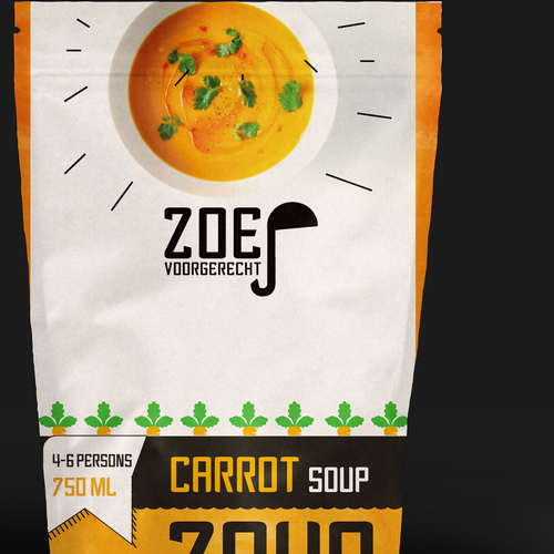 Modern / trendy soup packaging! Design by Dorink