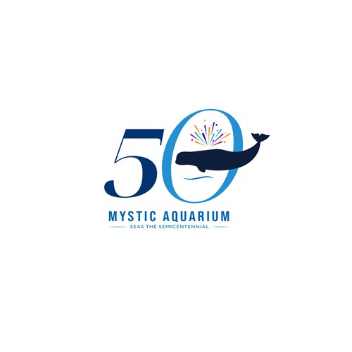 Mystic Aquarium Needs Special logo for 50th Year Anniversary Design by Passionately Curious