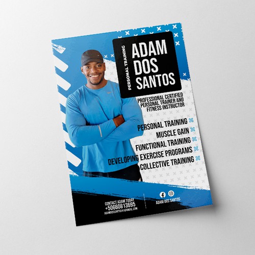 One-page personal trainer flyer  Postcard, flyer or print contest