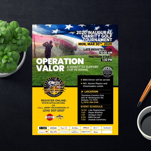 FLYER - Veteran's Charity Golf Tournament Design by ektadevesh