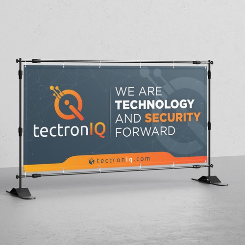 Simple trade show banner for technology company Design by Sketch Media™