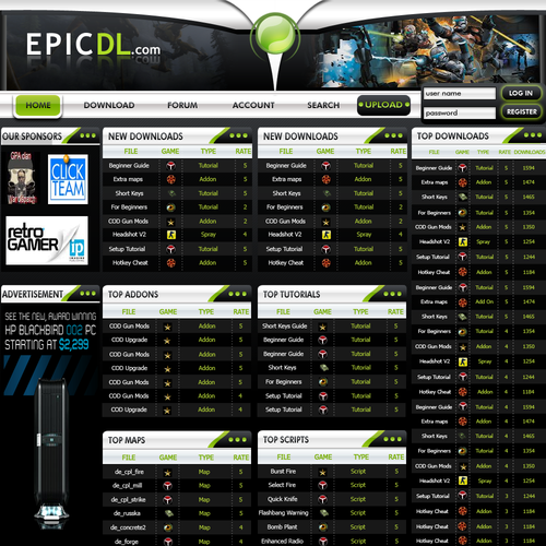 Design by KimKiyaa titled "Uncoded Design + Logo: Gaming Download Center"