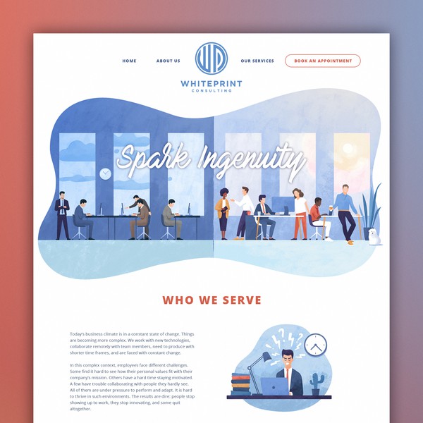 Website for a new consulting company