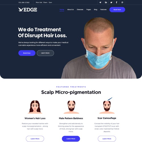 Designs | Scalp Micropigmentation modern and bold website redesign ...