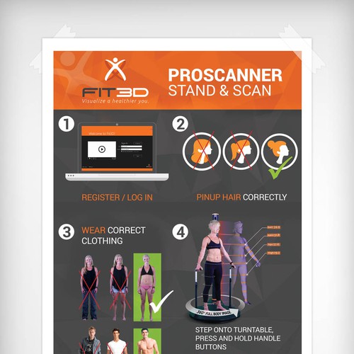 Fit3D Scan Preparation Poster Design by Revthy