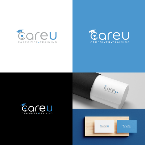 Fun yet sophisticated logo for our new training program, Care U. Design by Rectovers