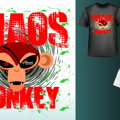 Design the Chaos Monkey T-Shirt Diseño de Noviski