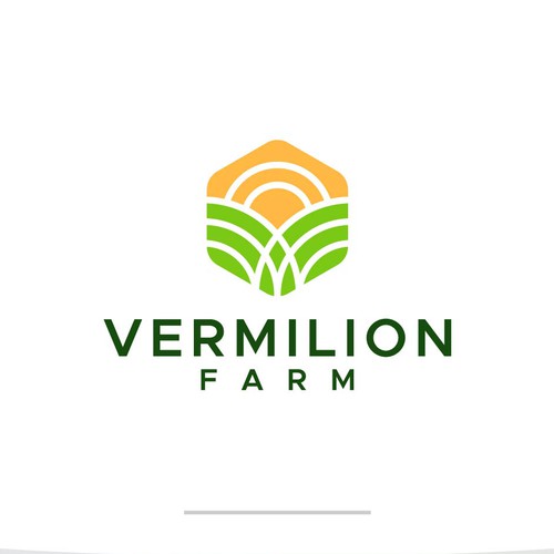 Vermilion Farm, new small farm logo and branding Design by Esui Studio