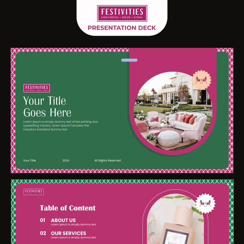 Festivities Powerpoint Deck Design by narimostudio