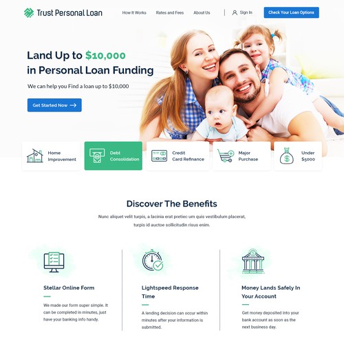 Tribute Personal Loan Design by Gendesign