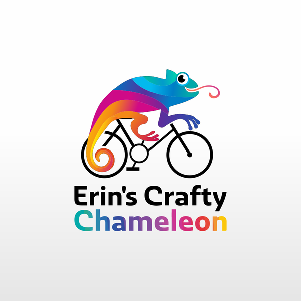 Cute Creative Chameleon Logo for Crafty Company