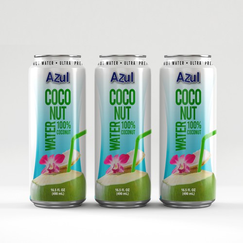 HELP CREATE A COCONUT WATER LABEL PART OF COCONUT WATER LINEUP 100% COCONUT WATER Diseño de creationMB