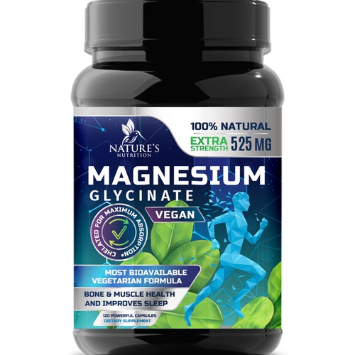 Natural Magnesium Glycinate Design needed for Nature's Nutrition Design by Wfemme