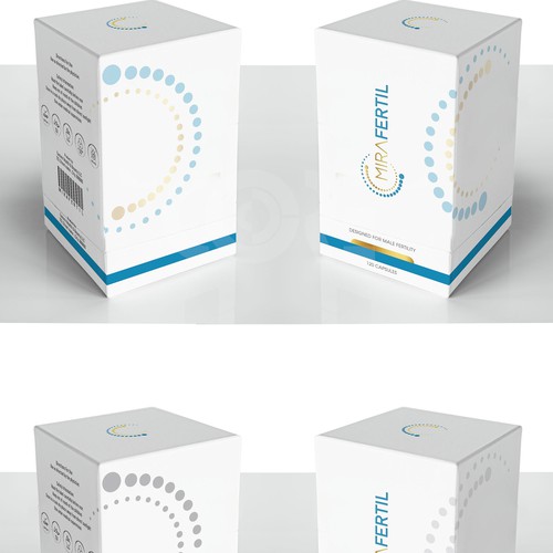 a box for male reproductive supplement improves sperm quality that look professional yet luxurious Design by Surendra Rathor