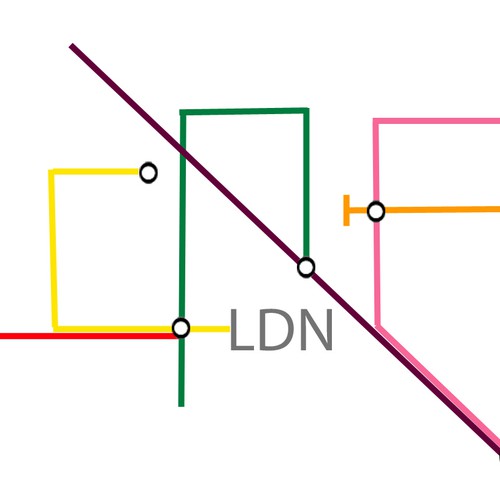 Logo for London's fastest growing website Design by TCT