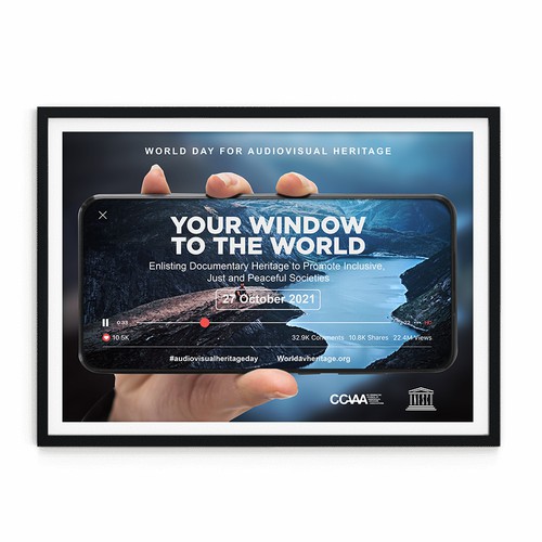 Poster Design for a worldwide audiovisual event Design by vsardju