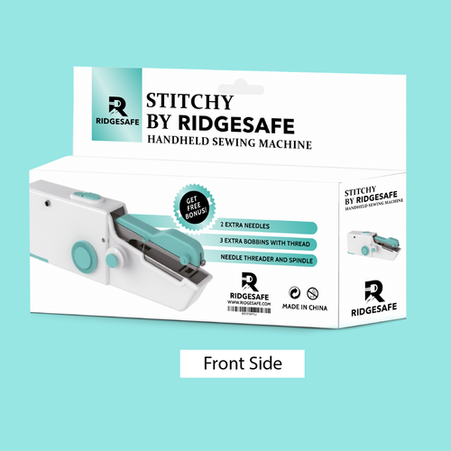 Create Packaging for Moden Handheld Sewing Machine Design by LA Designs.