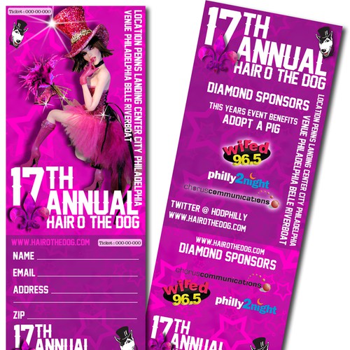 Black Tie Event Ticket Design Design by AngelDesign