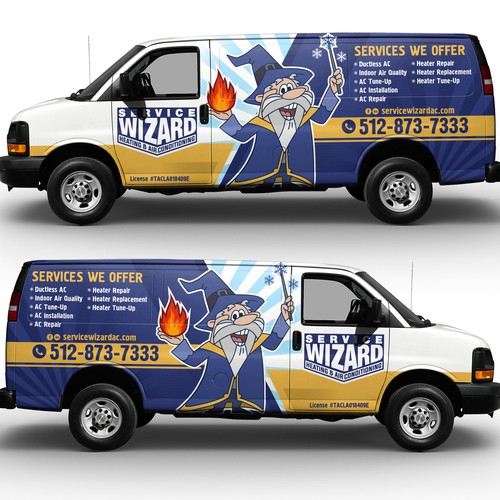 HVAC Service Van Wrap Design Design by Kiky Rizki