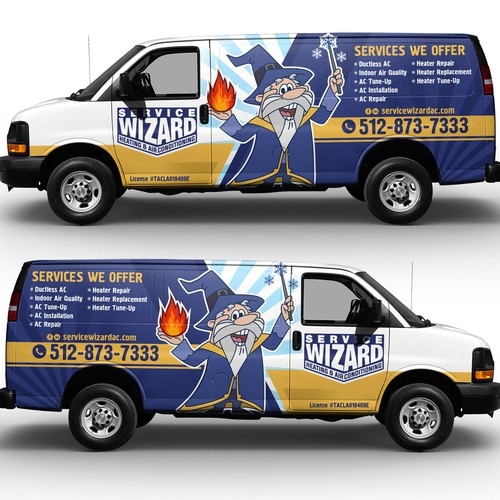 HVAC Service Van Wrap Design Design by Kiky Rizki