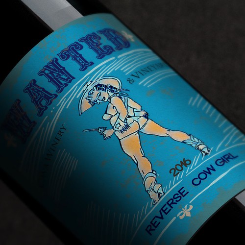 Reverse Cowgirl Wine label デザイン by Wall A