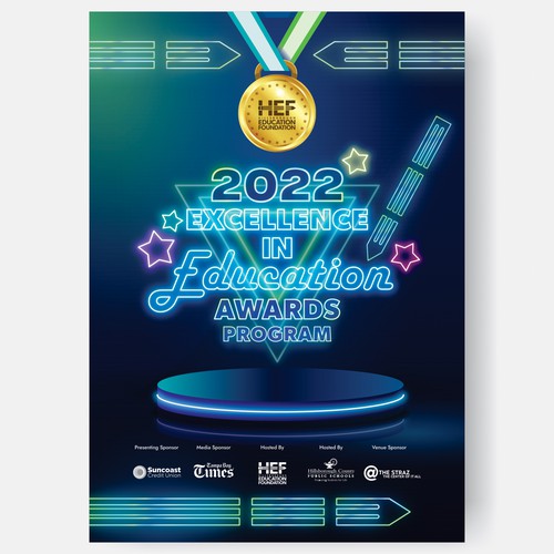 Design an event program for an award ceremony honoring teachers Design by YaaFattaah.YaaRazzaaq