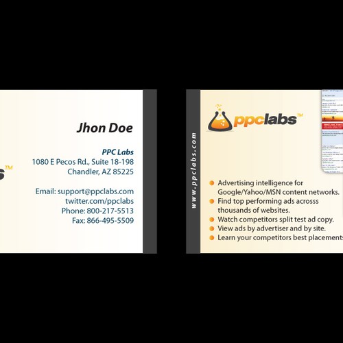 Business Card Design for Digital Media Web App Diseño de Priyo