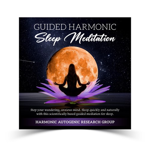 Design an abstract dark on dark sleep meditation book cover Design by The Cloud Digital