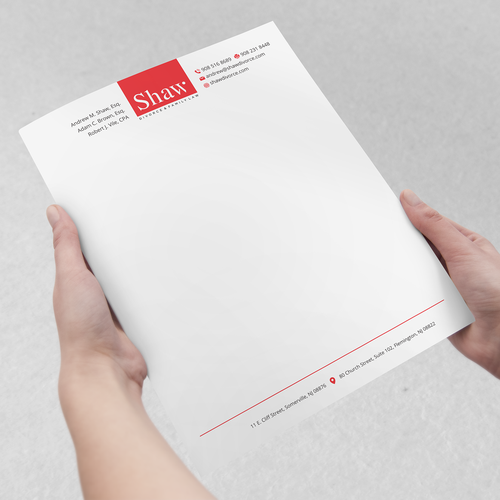 Letterhead for Divorce & Family Law Firm; Modern, Conservative Design Design by Yarlatnem