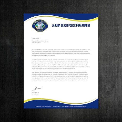 Laguna Beach Police Department Stationary Design by Felix SH
