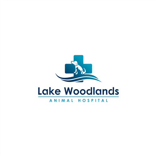 Veterinary logo design for a small animal hospital located next to a lake! Design by amarta_art®