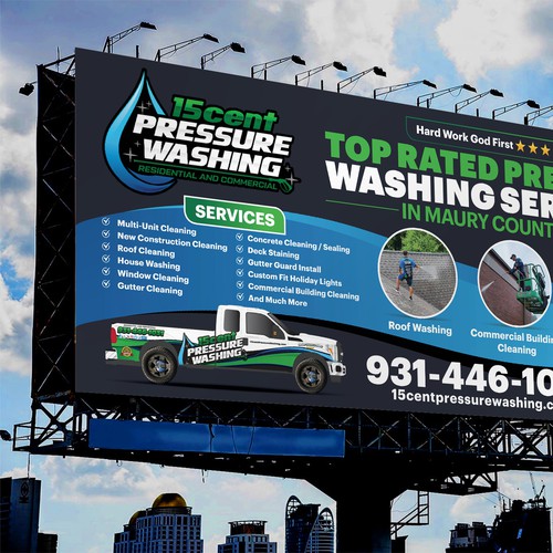 Modern Pressure Washing Billboard Design by SoftSkills