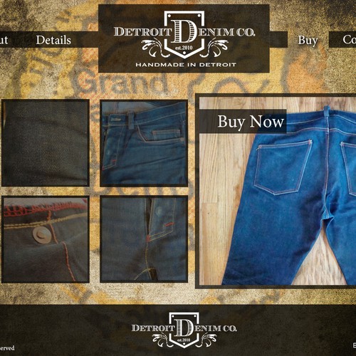 Detroit Denim Co., needs a new website design Réalisé par alecmaassen