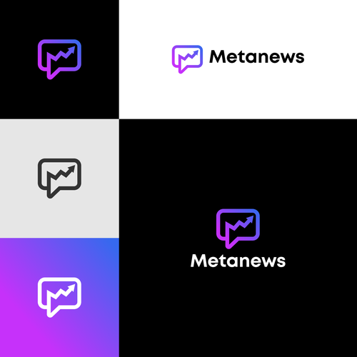 Design a logo for a web3 News platform called MetaNews Design by Aleta21