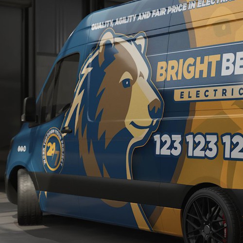 Create a captivating van wrap for Bright Bear Design by ✨Elis Alves✨