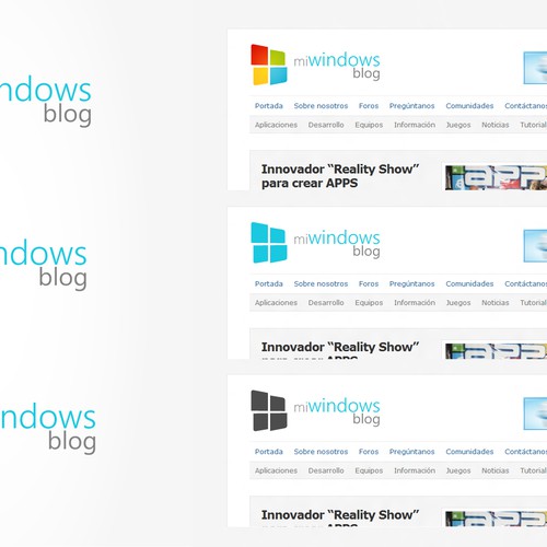 Looking for the first logo for Mi Windows Blog Design by ElFenix