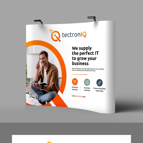 Simple trade show banner for technology company Design by dezignedge*