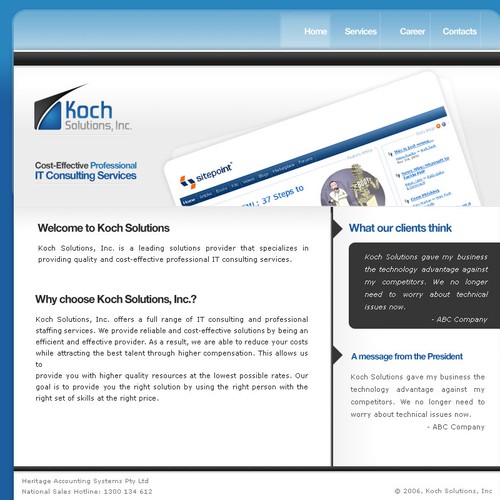 $500.00 Website template (Design only) Design by Edwin Toh