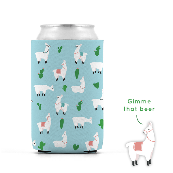 Llama pattern for beer cooler