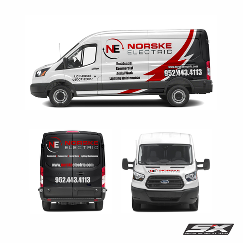 Van Wrap for Electrical Company - Logos and Specs attached! Design by shudax