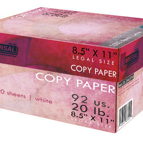 Copy Paper Box Designproduct packaging for Universal Business