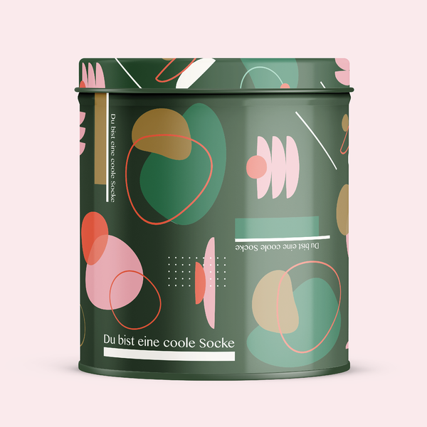 Design by Ilka A. titled "Cool can design concept for creative socks"