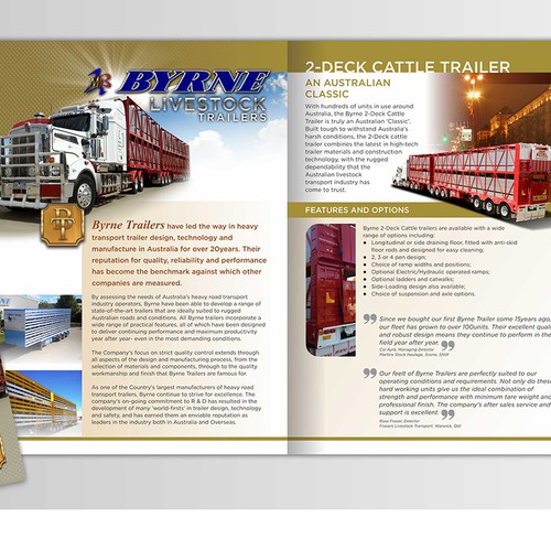 Guaranteed! - Trifold brochure design for Byrne Trailers | Brochure contest