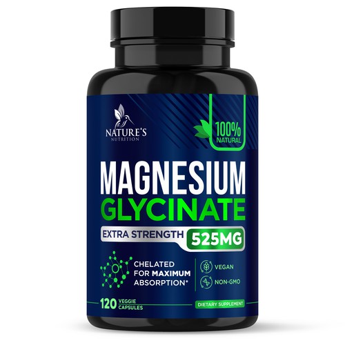 Natural Magnesium Glycinate Design needed for Nature's Nutrition Design by gs-designs