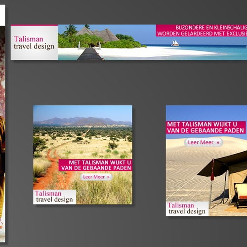 New banner ad wanted for Talisman travel design Ontwerp door Java Artwork