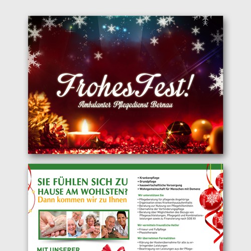 Weihnachtsflyer Fur Hauskrankenpflege Wettbewerb In Der Kategorie Postkarte Flyer Print 99designs