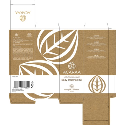 Creative Packaging Design for Natural Cosmetic Line Design by sapienpack