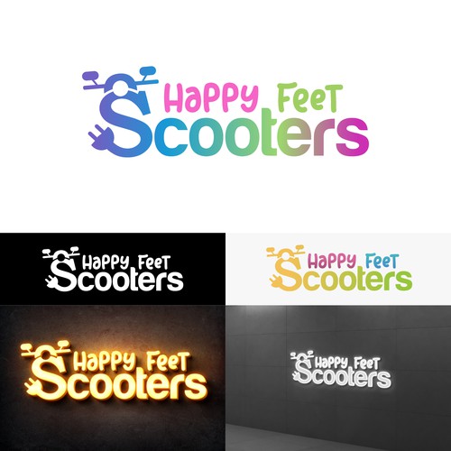 Fun, bright colored, modern logo for theme park scooter rental Design by 25-nine