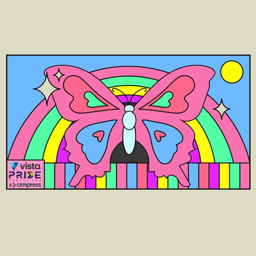 Virtual backgrounds for PRIDE month (multiple winners) Diseño de melange*